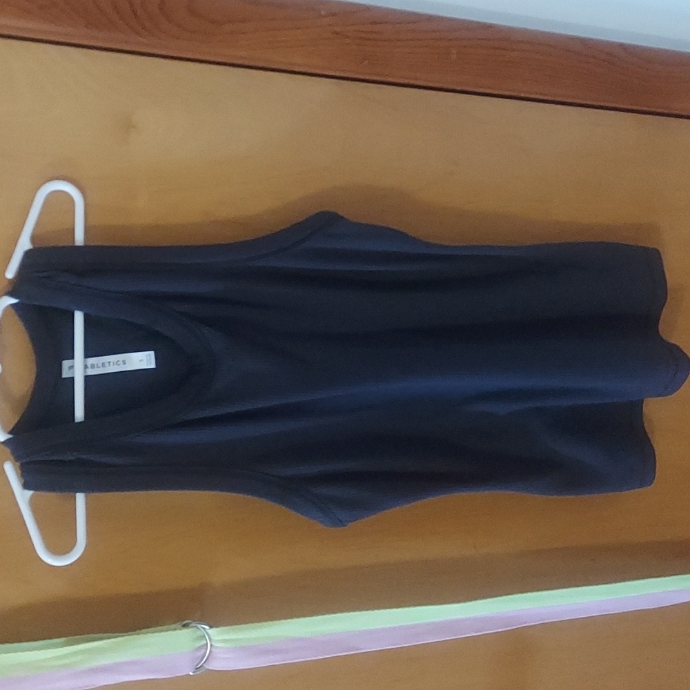 Fabletics dark blue tank top with racer style back size small
